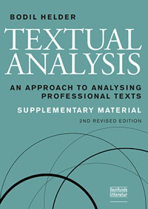Bogcover til Textual Analysis: An Approach to Analysing Professional Texts
