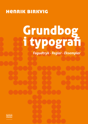 Bogcover til Grundbog i typografi