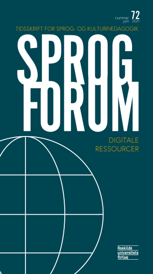 Bogcover til Sprogforum 72: Digitale ressourcer