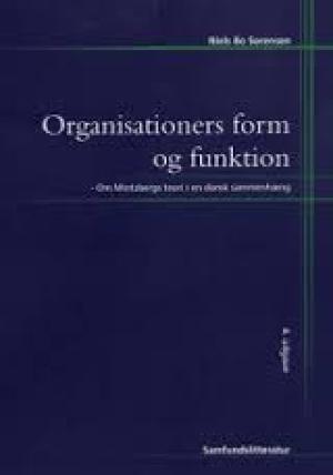 Bogcover til Organisationers form og funktion