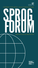 Bogcover til Sprogforum 67: Innovation og kreativitet
