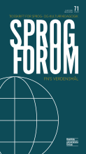 Bogcover til Sprogforum 71: FN's verdensmål