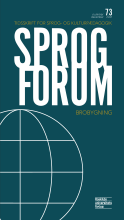 Bogcover til Sprogforum 73: Brobygning
