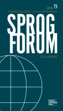 Bogcover til Sprogforum 75: Evaluering