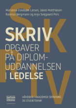 Bogcover til Skriv opgaver på diplomuddannelsen i ledelse