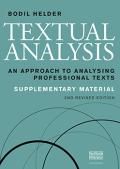Bogcover til Textual Analysis: An Approach to Analysing Professional Texts