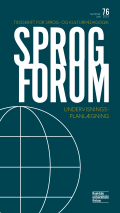 Bogcover til Sprogforum 76: Undervisningsplanlægning